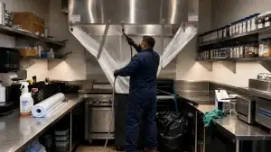 Certified technician for kitchen hood exhaust cleaning